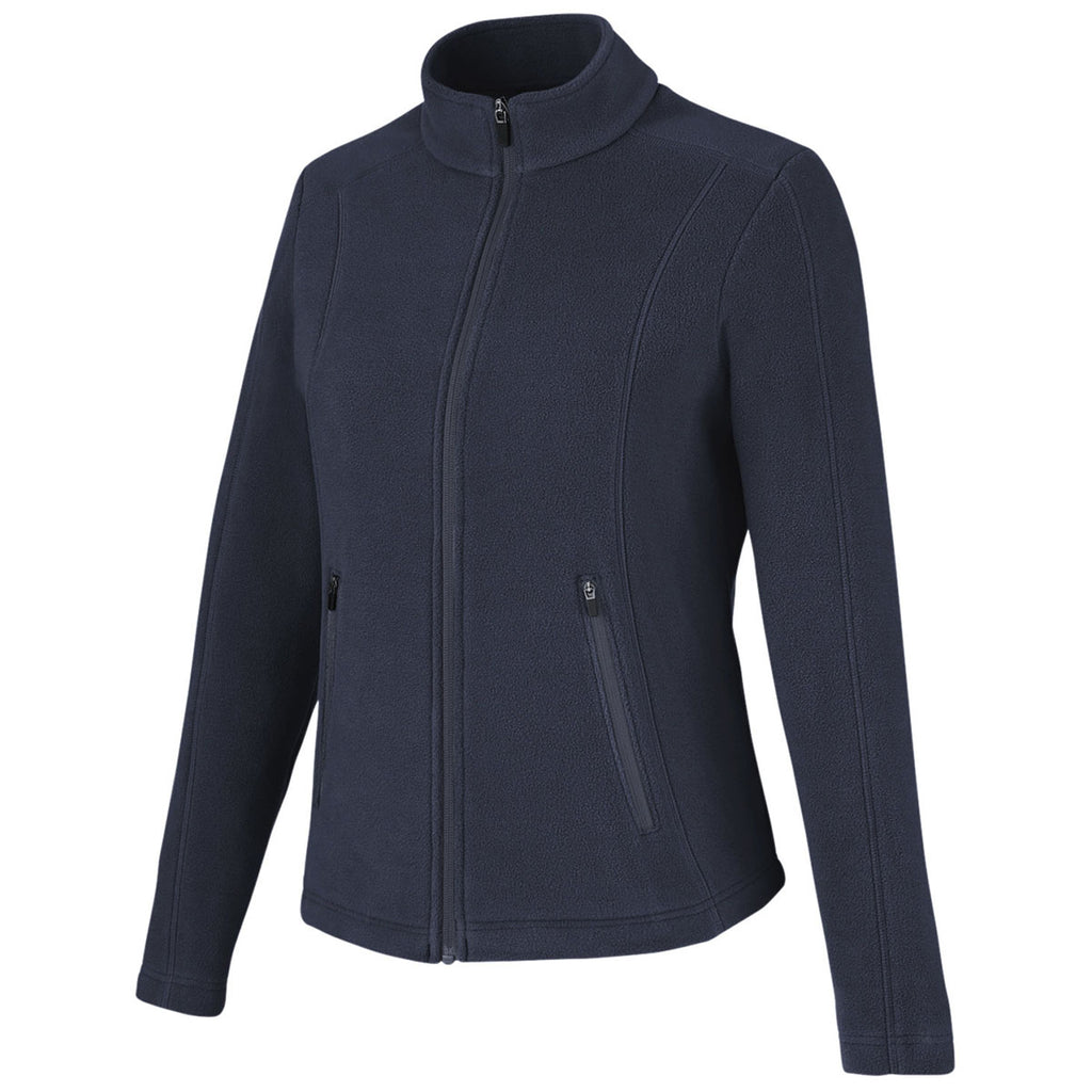 Devon & Jones Women's Navy CrownLux Performance Fleece Full-Zip