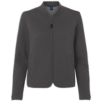 Devon & Jones Women's Graphite Berkeley Textured Full-Zip Jacket