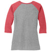 District Women’s Red Frost/ Grey Frost Perfect Tri 3/4-Sleeve Raglan