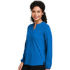 Devon & Jones Women's French Blue Raleigh Half-Placket Knit Top