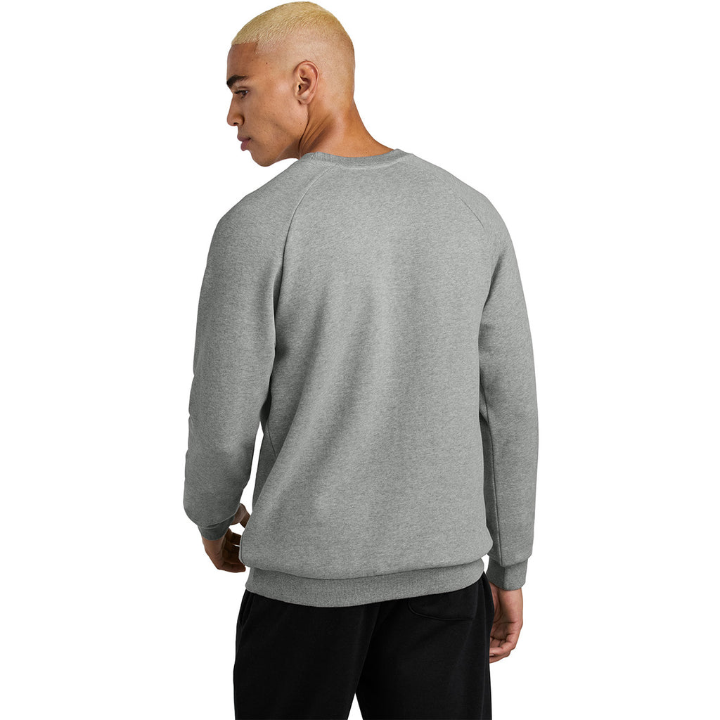 District Men's Heathered Steel Cloud Fleece Crew