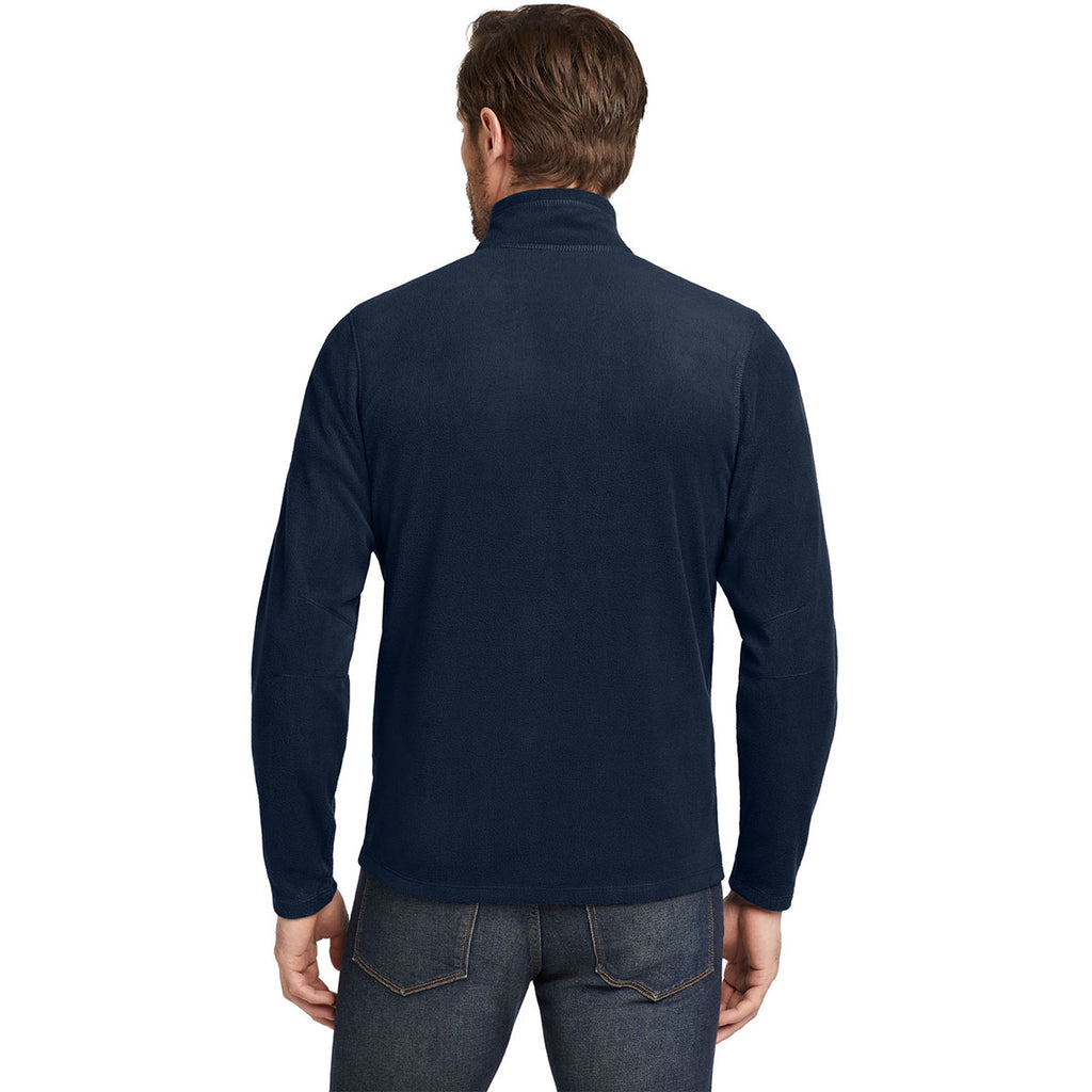 Eddie Bauer Men's Navy Full-Zip Microfleece Jacket