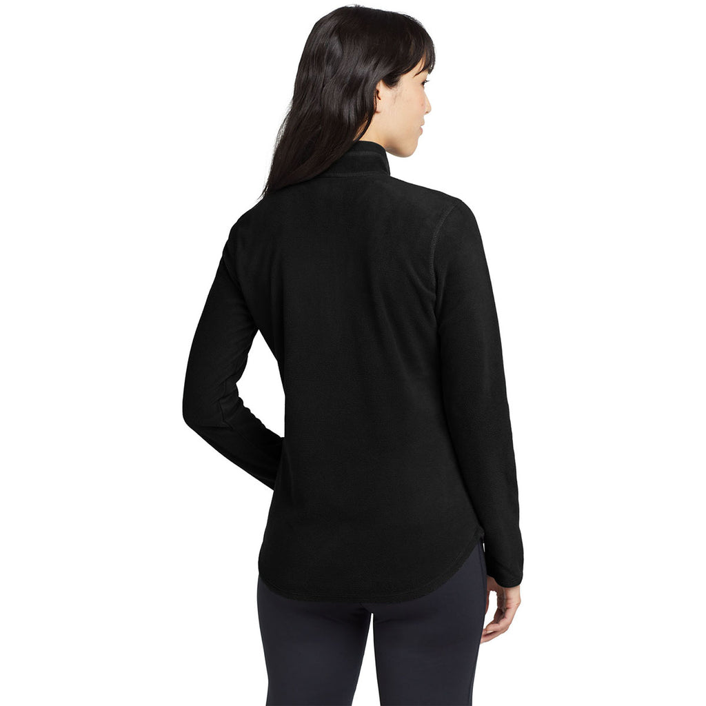 Eddie Bauer Women's Black Half Zip Microfleece Jacket