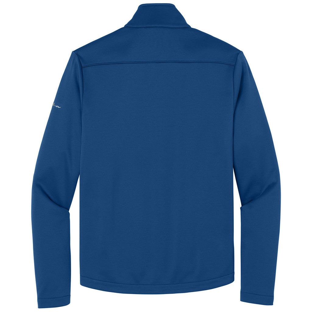 Eddie Bauer Men's Cobalt Blue Smooth Mid Layer Fleece 1/2-Zip