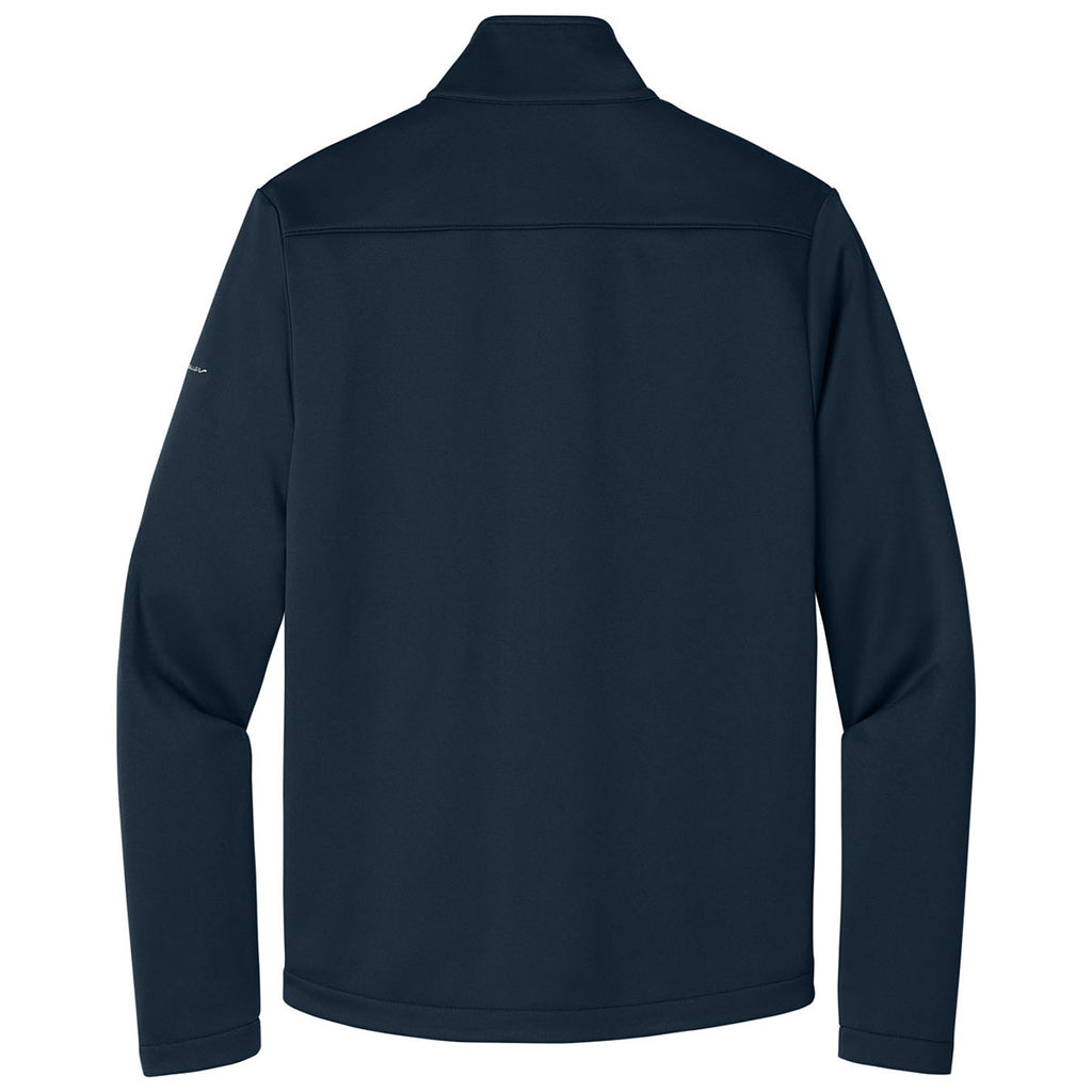 Eddie Bauer Men's River Blue Navy Smooth Mid Layer Fleece Full-Zip