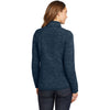 Eddie Bauer Women's River Blue Heather Sweater Fleece Full Zip
