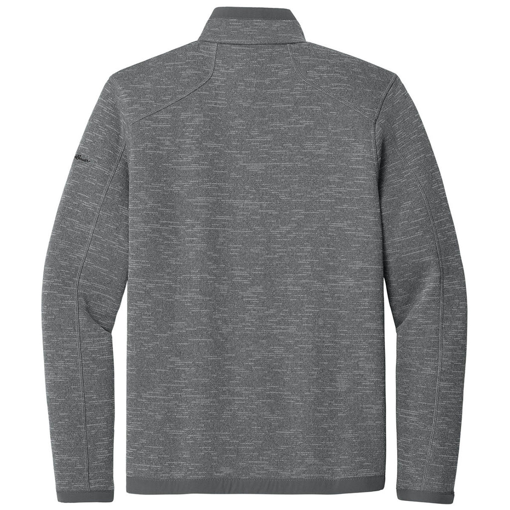 Eddie Bauer Men's Dark Grey Heather Sweater Fleece Quarter Zip