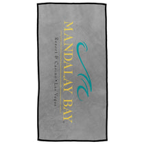 The Magnet Group Grey/Black Border The Edge Beach Towel