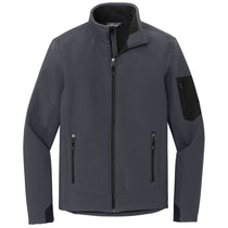 Eddie Bauer Men's Grey Steel/Black Rugged Ripstop Softshell Jacket