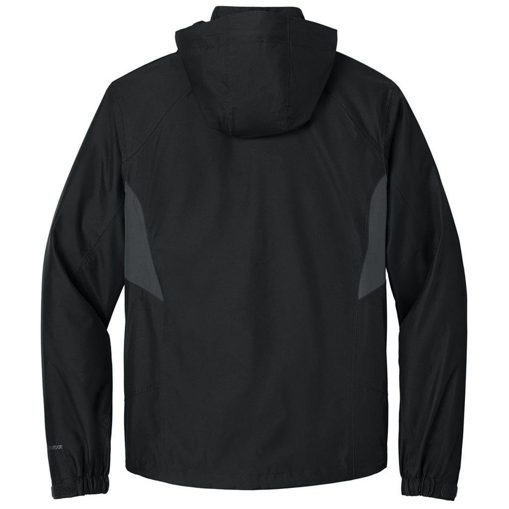 Eddie Bauer Men's Black/Steel Grey Rain Jacket