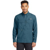 Eddie Bauer Men's Gulf Teal L/S Performance Fishing Shirt