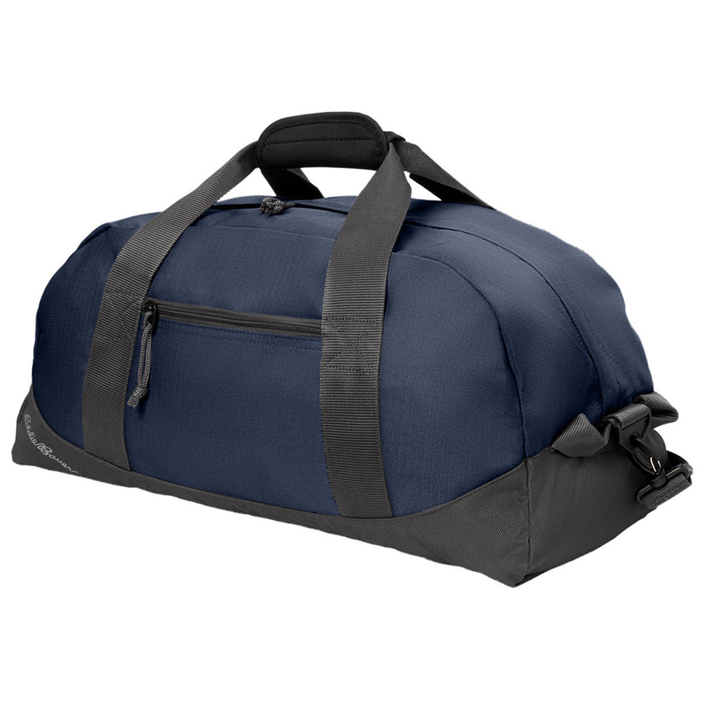 Eddie Bauer Coast Blue/Grey Steel Medium Ripstop Duffel