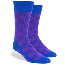 Pop Promos Purple & Blue Tartan Dress Socks