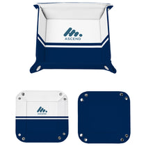 Pop Promos Navy/White Interior with Navy Exterior Vegan Leather Valet Tray