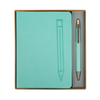 Logomark Aqua Manhattan II Gift Set w/Magnetic Journal & Recycled Pen