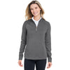 Fairway & Greene Women's Dark Shadow Grey Heather Wells Quarter-Zip Tech Pullover