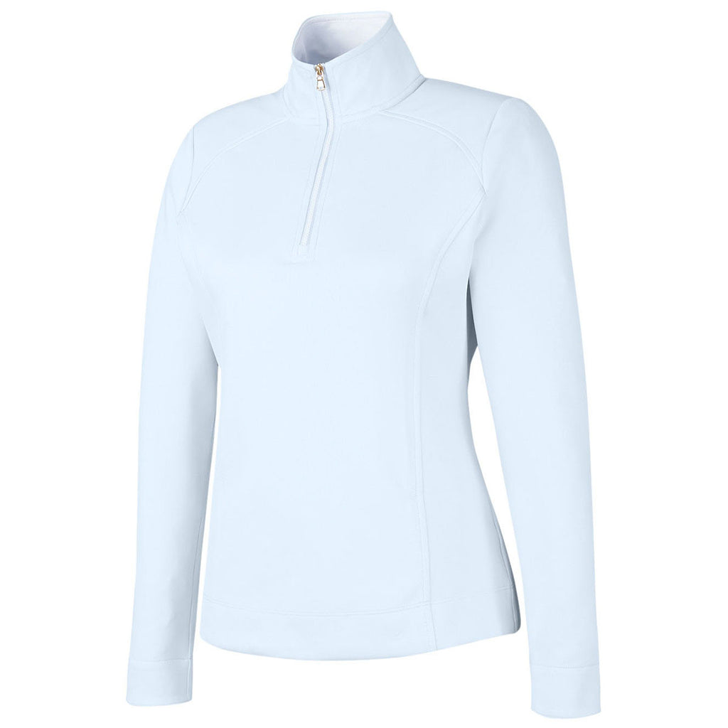 Fairway & Greene Women's Dream/White Wells Quarter-Zip Tech Pullover