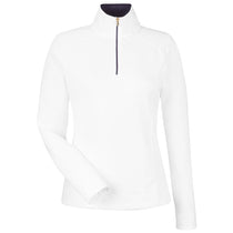 Fairway & Greene Women's White/Eclipse Wells Quarter-Zip Tech Pullover