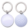 Ball Pro White Golf Ball Shaped Metal Keychain