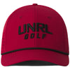 UNRL Carmine Red Golf Primary Snapback - Mid-Pro