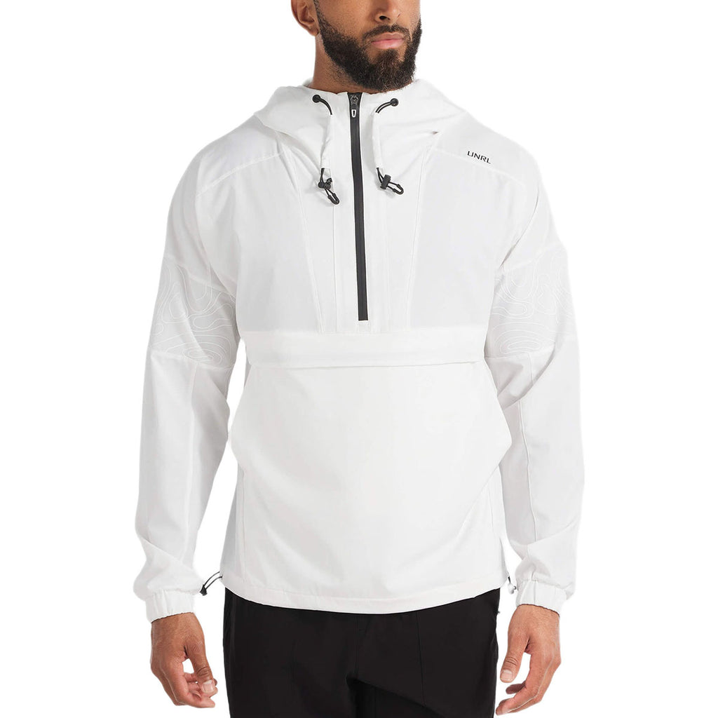 UNRL Men's White Golf DWR Track Jacket