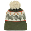 LOCALE Rustic Trees/Olive Green Grand Recycled Beanie