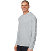 HUK Men's Harbor Mist LoPro Pursuit Long Sleeve Hooded T-Shirt