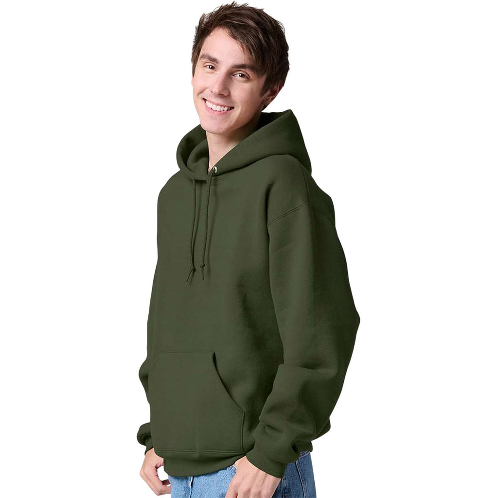 Jerzees Unisex Military Green Rugged Hooded Sweatshirt