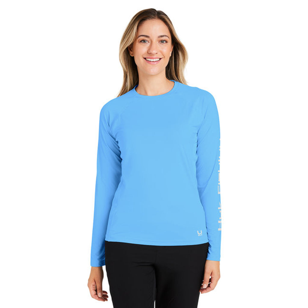 HUK Women's Marolina Blue Pursuit Long-Sleeve T-Shirt