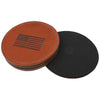 Heritage Gear Tan/Black Leather Coasters (Set of 4)