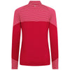 Levelwear Women's Flame Red Classic Stripes Pullover
