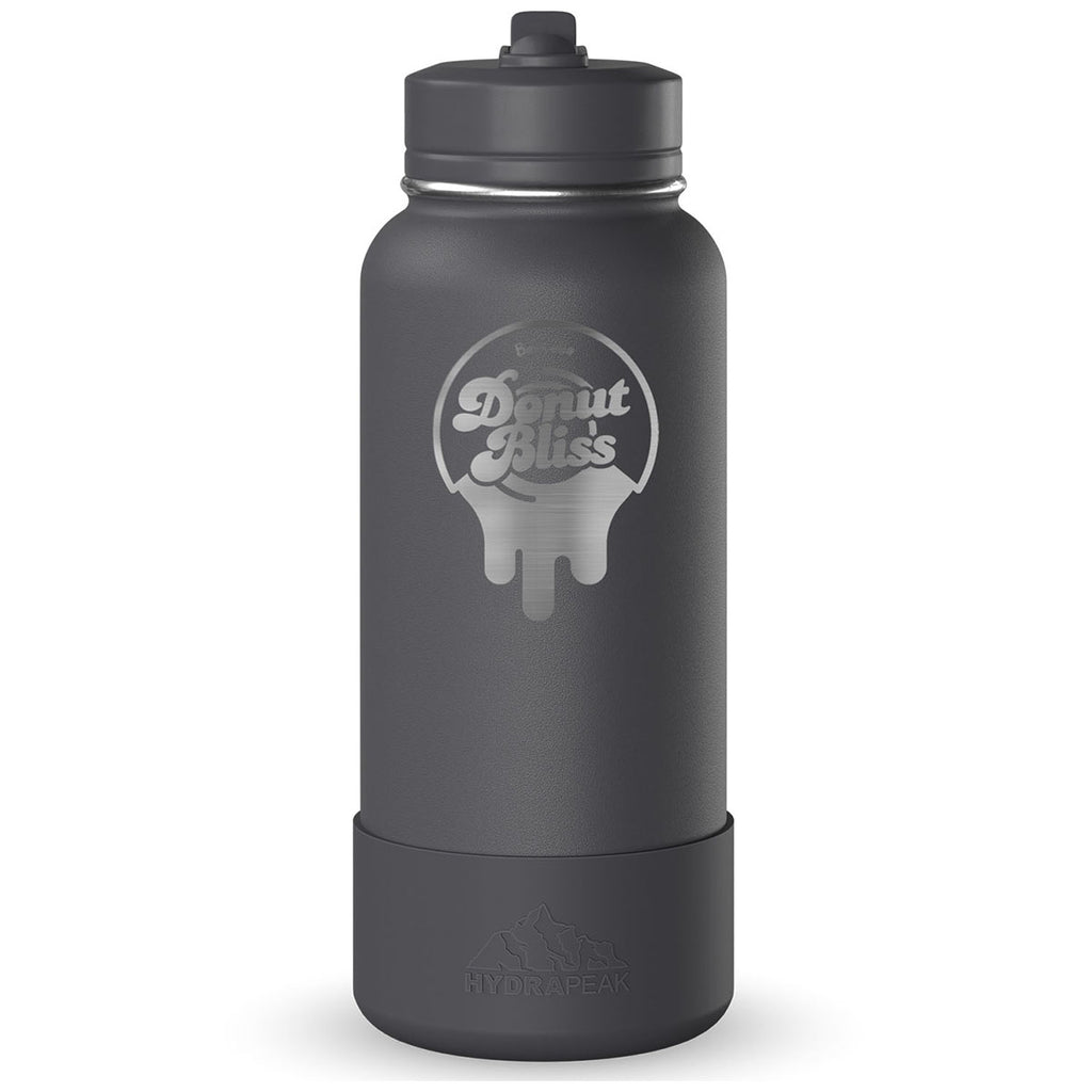 Hydrapeak Grey Matter 32oz Insulated Water Bottle w/ Straw Lid