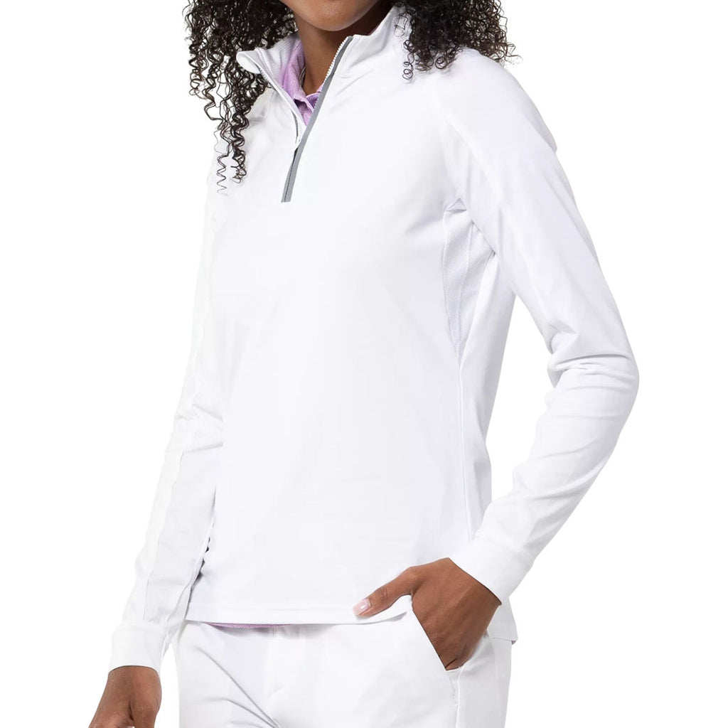 Levelwear Women's White Kinetic Midlayer Pullover