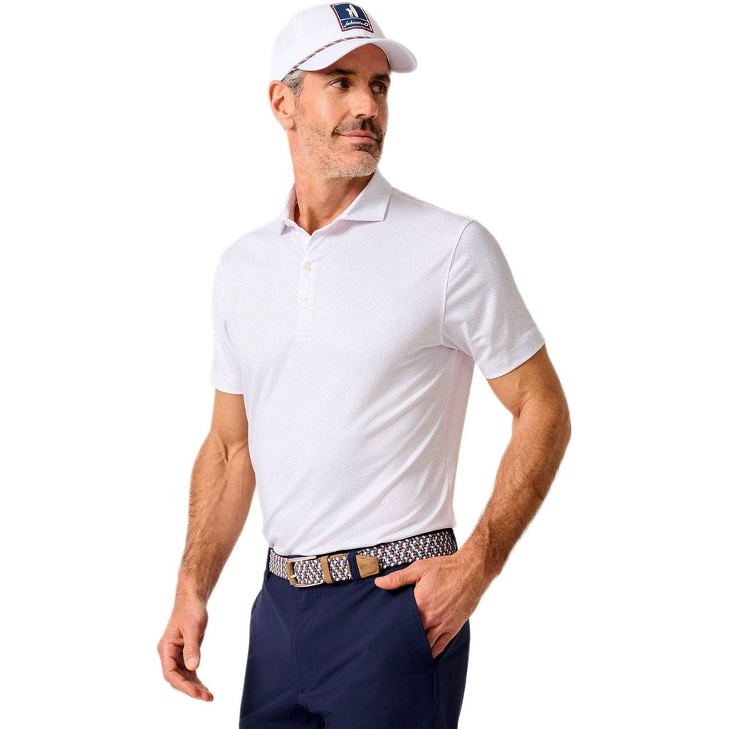 Johnnie-O Men's White Pete Performance Jersey Polo