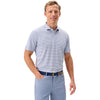 Johnnie-O Men's Navy Viola Cruz Stripe Performance Mesh Polo