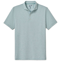 Johnnie-O Men's Green Grass Lyndonn Striped Jersey Performance Polo