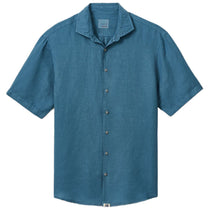Johnnie-O Men's Navy Gianni Short Sleeve Hangin' Out Linen Button Down Shirt