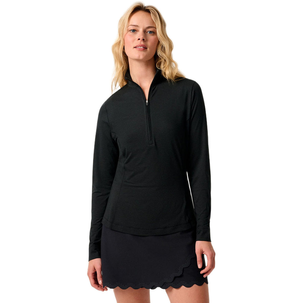 Johnnie-O Women's Black Susie Performance 1/4-Zip