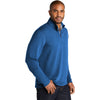 Port Authority Men's Aegean Blue Microterry 1/4-Zip Pullover