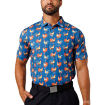 Waggle Men's Cocky Rooster Navy Polo