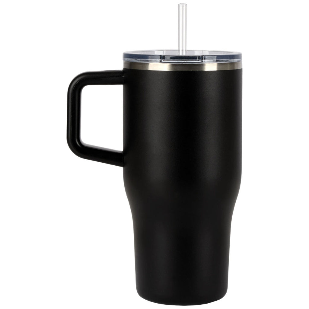 Perka Black Myrton 20 oz. Double Wall, Recycled Stainless Steel Travel Mug