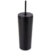 Logomark Black Bayard 24 oz. Double Wall Steel/PP Liner Straw Tumbler