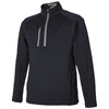 Zero Restriction Men's Black/Metallic Silver Quarter-Zip Pullover