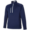 Zero Restriction Men's Navy/Metallic Silver Quarter-Zip Pullover