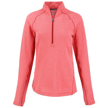 Cutter & Buck Women's Red Heather Peshastin Eco Recycled Half Zip Pullover