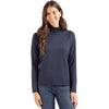 Cutter & Buck Women's Navy Blue Coastline Epic Comfort Eco Recycled Funnel Neck