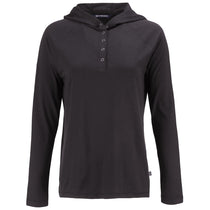 Cutter & Buck Women's Black Coastline Epic Comfort Eco Recycled Hooded Shirt