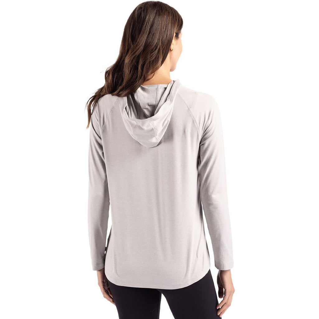 Cutter & Buck Women's Concrete Coastline Epic Comfort Eco Recycled Hooded Shirt