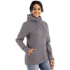 Cutter & Buck Women's Elemental Grey Roam Epic Comfort Recycled Full Zip Hooded Jacket