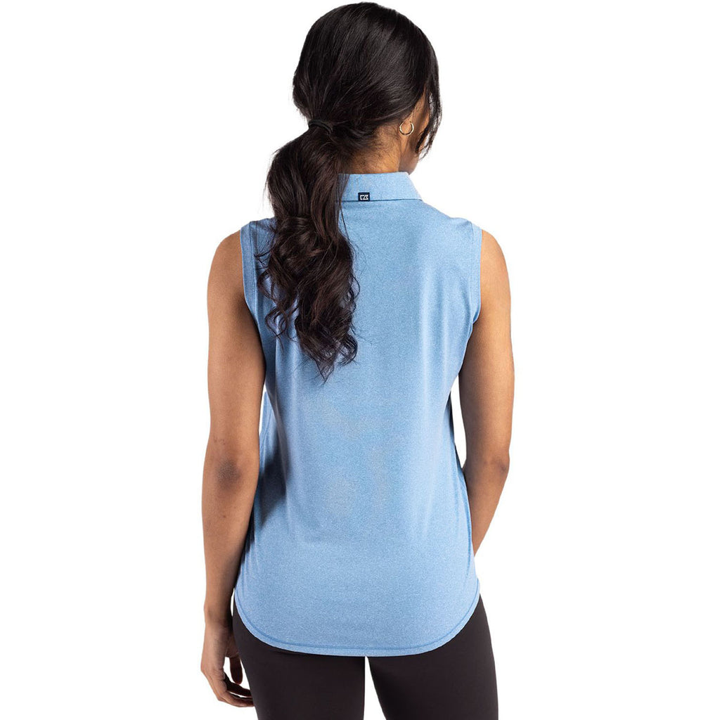 Cutter & Buck Women's Dark Atlas Heather Forge Eco Stretch Recycled Sleeveless Polo